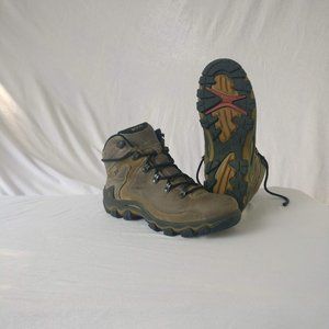ECCO Dhaka Mid GTX brown leather hiking boot Waterproof Moisture wicking 41/m8us